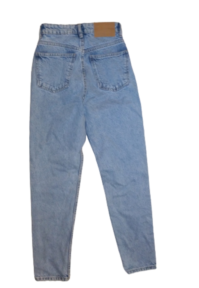 Zara High Rise Mom Jeans Lightwash Blue Denim Size 0 NEW With Tags NWT - Picture 11 of 13